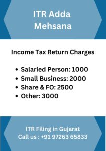 ITR Filing Consultant CA in Mehsana