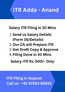 Salary Income Tax Return Filing in Anand