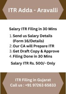 Salary Income Tax Return Filing in Aravalli