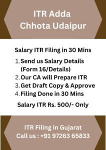 Salary Income Tax Return Filing in Chhota Udaipur