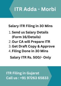 Salary Income Tax Return Filing in Morbi