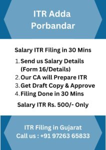 Salary Income Tax Return Filing in Porbandar