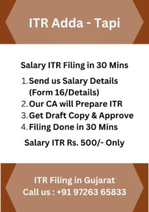 Salary Income Tax Return Filing in Tapi