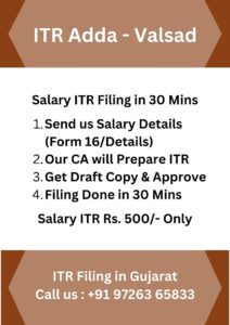 Salary Income Tax Return Filing in Valsad