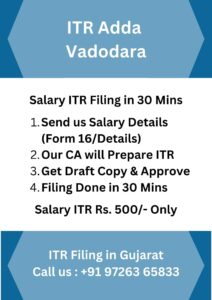 Salary Income Tax Return Filing in Vadodara