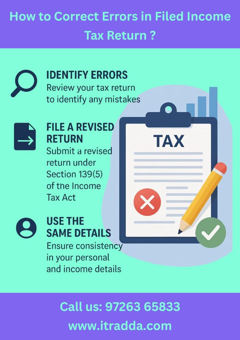Correct Errors in Filed Income Tax Return