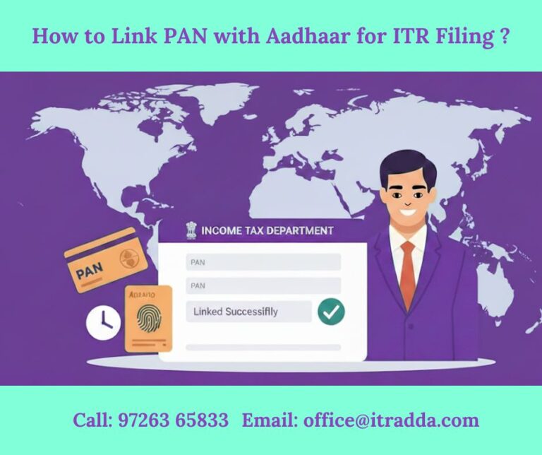Link PAN with Aadhar card for ITR Filing